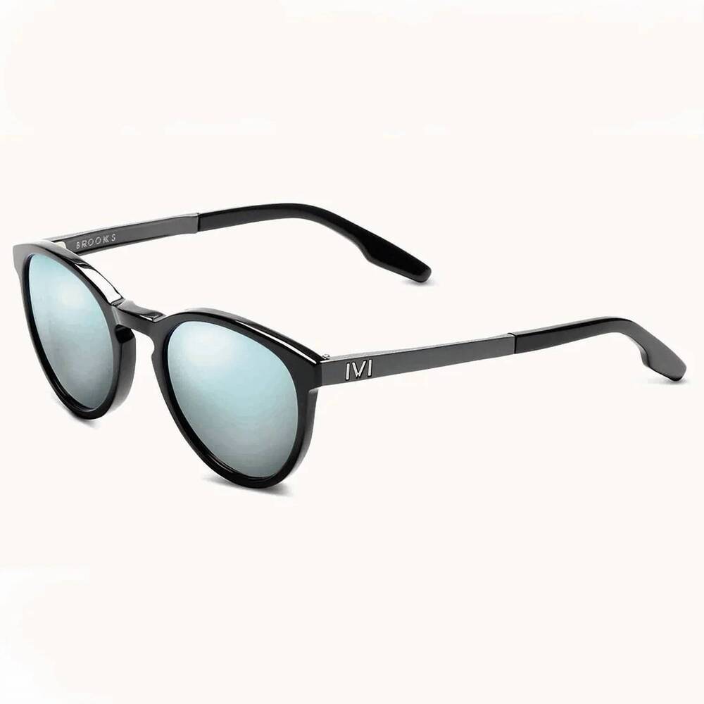 NEW IVI VISION women's brooks sunglasses in polished black - gunmetal / blue chr